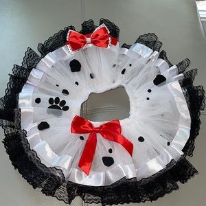 Baby girl Dalmatian tulle skirt with matching headband
